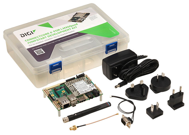 ConnectCore Wi-i.MX6 Development Kit, Quad, 4GB eMMC, 1GB DDR3, Wi-Fi 802.11ac, BT 5.0