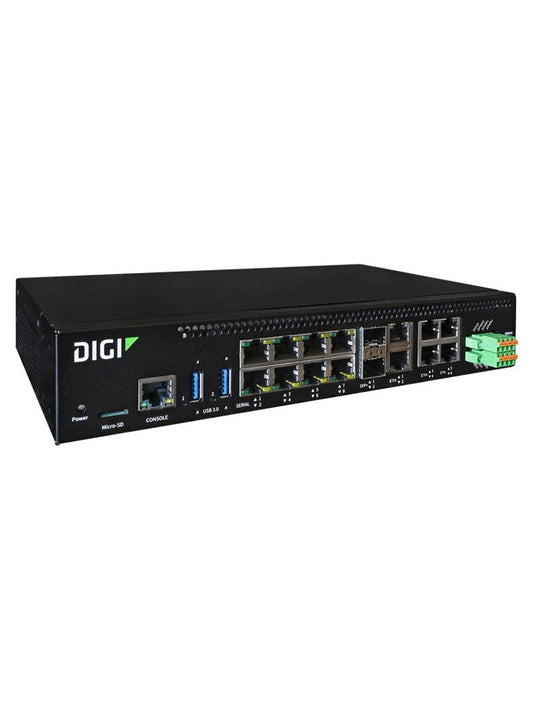 Servidor serie Connect EZ 8 MEI I/O SW, 8 puertos serie RS-232, E/S digital y analógica, conmutador Ethernet, cable de alimentación UE