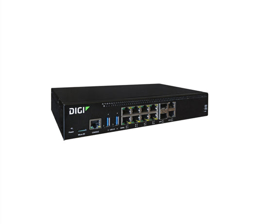 Servidor serie Connect EZ 8 MEI I/O SW, 8 puertos serie RS-232, E/S digital y analógica, conmutador Ethernet, módulo CMG4 LTE CORE, sin cable de alimentación