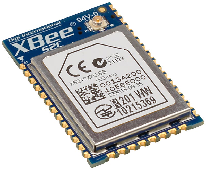 XBee ZB SMT (ZigBee PRO Feature Set), 6.3mW, U.Fl ant connector, 250000 bps;32K Programmable