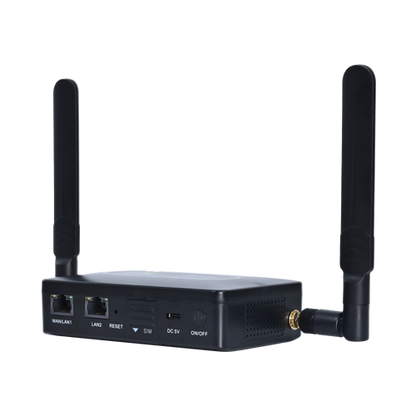 Cat 6 LTE w/ WiFi router with dual ethernet & 5000mAh battery backup for 8 plus hours of operation