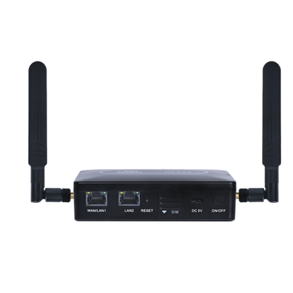 Cat 6 LTE w/ WiFi router with dual ethernet & 5000mAh battery backup for 8 plus hours of operation