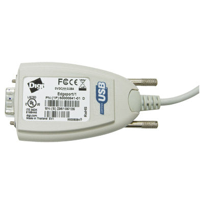 Digi Edgeport 1 port RS232 DB-9 to USB Converter (with captive 2 meter USB cable)