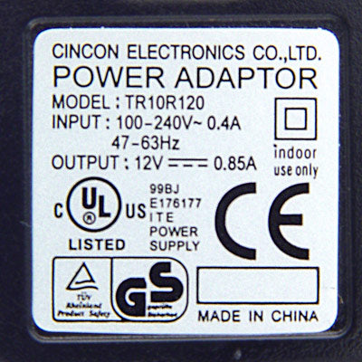 Digi 12VDC/90-264VAC Wall Mount Power Supply w/ plug adapters (for Digi Connect SP -C, Connect Wi-SP -C, Digi Connect EM, Connect Wi-EM)