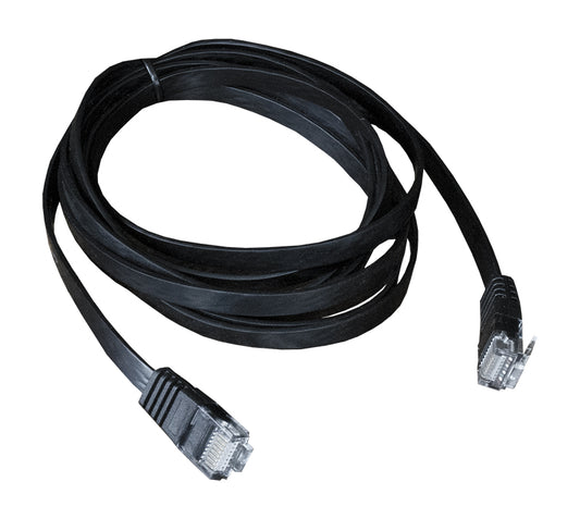 CBL,UTP CAT6, 2 Metre (6 feet), black, flat patch cable