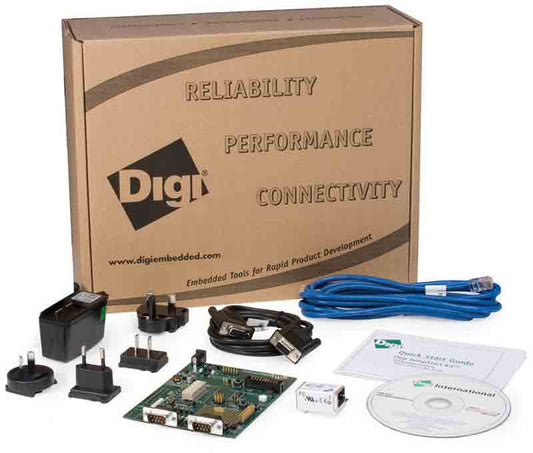 Digi Connect ME 9210 JumpStart Kit for Linux;Digi Embedded Linux based on Linux 2.6.26 kernel;Digi Connect ME Module (DE-ME-V402-LX); Digi Connect ME/Wi-ME Development Board power supply, and cables with schematics