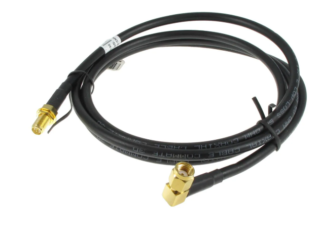 4 foot, Right-angle RPSMA male to RPSMA female connector