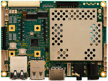 ConnectCore 6 SBC, i.MX6Dual, Industrial, 800 MHz, -40 to 85C, 4 GB flash, 1 GB DDR3, 802.11ac, Bluetooth 5.0, Gigabit Ethernet