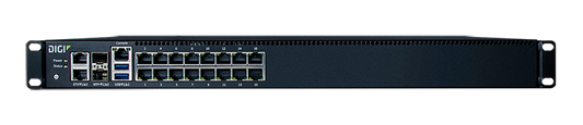 Digi Connect IT 16, 16 port Console Access Server (requires ITPS-PSIK or ITPS-PSEK power supply kit), supports use of optional Cellular CORE Module