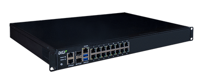 Digi Connect IT 16, 16 port Console Access Server (requires ITPS-PSIK or ITPS-PSEK power supply kit), supports use of optional Cellular CORE Module