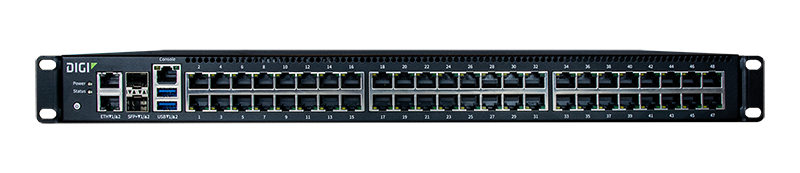 Digi Connect IT 48, 48 port Console Access Server (requires ITPS-PSIK or ITPS-PSEK power supply kit), supports use of optional Cellular CORE Module