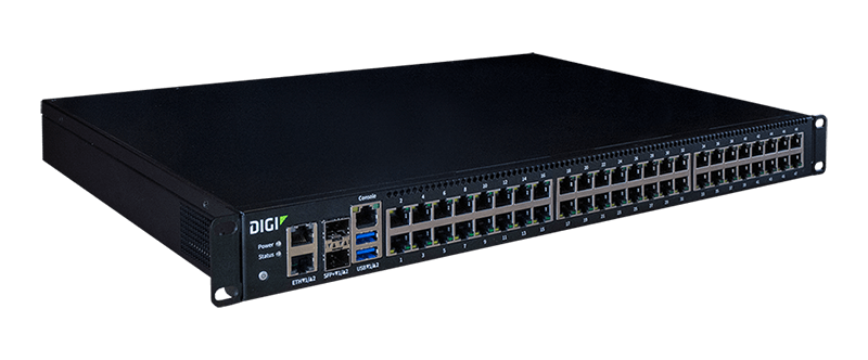 Digi Connect IT 48, 48 port Console Access Server (requires ITPS-PSIK or ITPS-PSEK power supply kit), supports use of optional Cellular CORE Module
