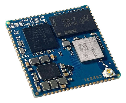 ConnectCore MP133, STM32MP133, Single 650MHz, 256MB SLC NAND, 256MB DDR3, 2xGbE, -40/+85C