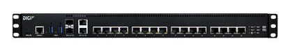 Connect EZ 16 Serial Server, 16 RS-232 Serial Ports, Dual AC Power, US Power Cords