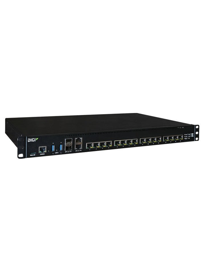 Connect EZ 16 Serial Server, 16 RS-232 Serial Ports, Dual -48V DC Power, no power cords