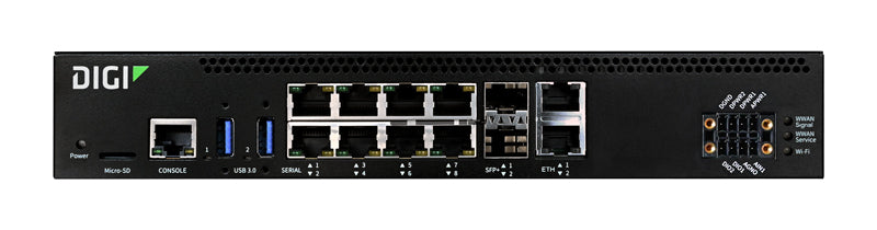 Connect EZ 8 I/O Serial Server, 8 RS-232 Serial Ports, Digital and Analog IO, US power cord