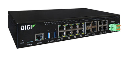 Connect EZ 8 MEI I/O SW Serial Server, 8 RS-232 Serial Ports, Digital and Analog IO, Ethernet Switch, US Power Cord