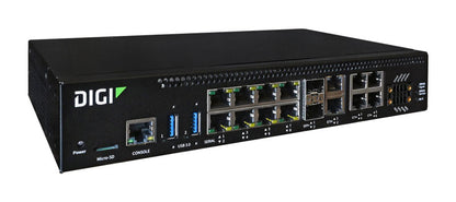 Connect EZ 8 MEI I/O SW Serial Server, 8 RS-232 Serial Ports, Digital and Analog IO, Ethernet Switch, US Power Cord