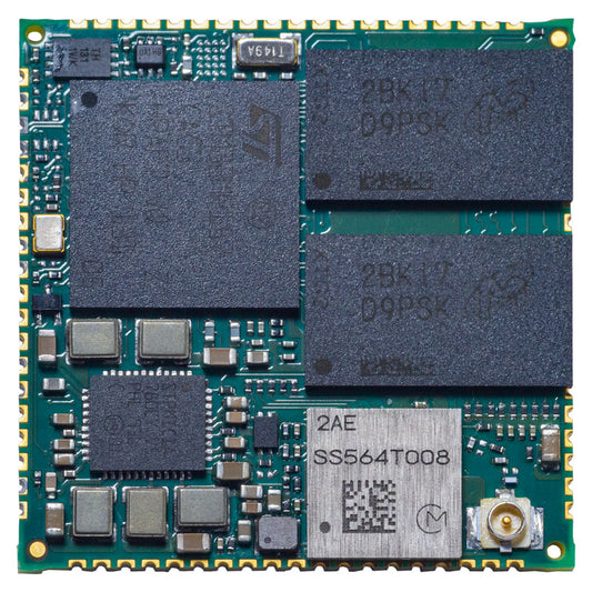 ConnectCore MP15, STM32MP157C, Dual A7, M4, GPU, 512MB SLC NAND, 512MB DDR3, 1xGbE, 802.11a/b/g/n/ac 1x1, Bluetooth 5.2