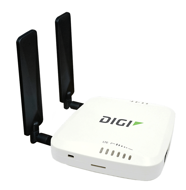 Digi 360 Cellular Solution Package for Digi EX15 - LTE, CAT-4, 3G/2G fallback, Global, RS232, Includes: PSU, PoE injector, site survey battery, mounting accessories, and antennas.