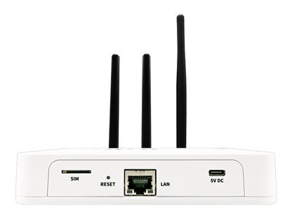 HX15 Indoor Gateway, 8-channel LoRaWAN, 902-928MHz, 10/100 Ethernet, LTE, SIM, 1.2dBi 915Mhz Antenna, 2x LTE Antenna, USB-C