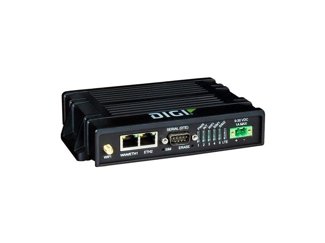 Digi IX20 - LTE Cat 4, Wi-Fi, GNSS, Worldwide, Dual Ethernet, DB9M RS-232, No Accessories.