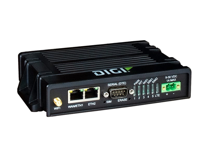 Digi 360 Cellular Solution Package for Digi IX20 (1 year) - LTE Cat 4, Wi-Fi, GNSS, Worldwide, Dual Ethernet, DB9M RS-232, No Accessories.