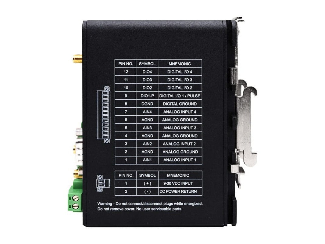Digi IX30 - LTE Cat 4, GNSS, Worldwide, Dual Ethernet, DB9M RS-232/422/485, USB 2.0, GPIOs, No Accessories.