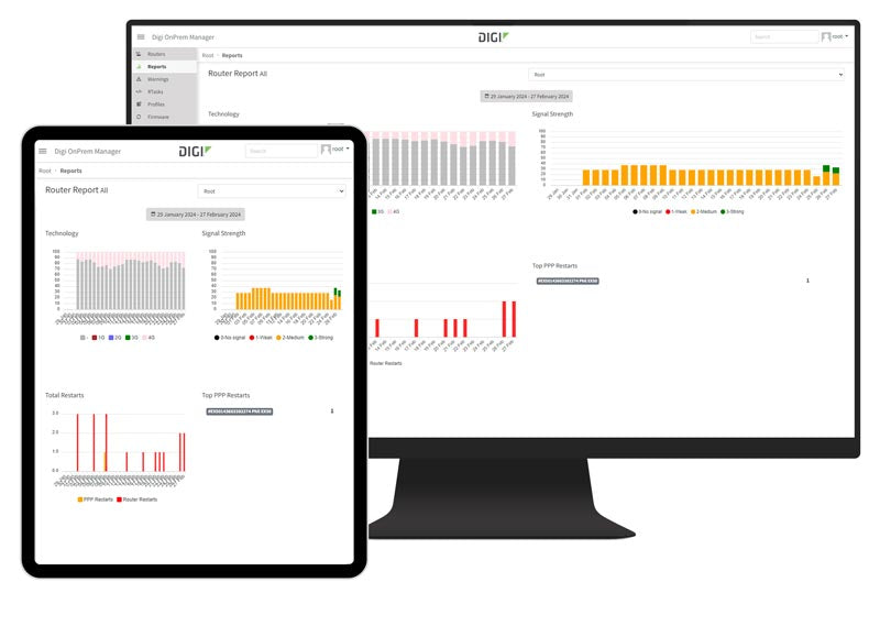 Digi Remote Manager On-prem Subscription, 5yr – Software for connecting to Digi Cellular routers for remote management.