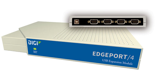 Digi Edgeport/4s; 4 port RS-232/422/485 software selectable DB-9 to USB Converter; (includes 1 meter A to B USB cable); Replaces 301-1000-94
