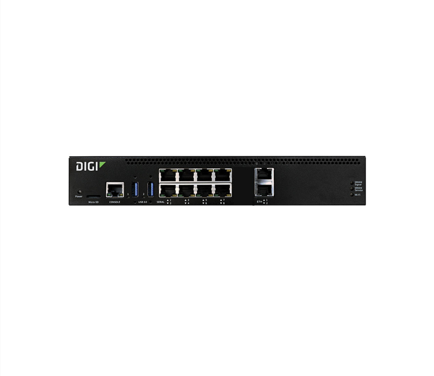 Connect EZ 8 Serial Server, 8 RS-232 Serial Ports, CMG4 LTE CORE Module and Cellular Antennas, US Power Cord