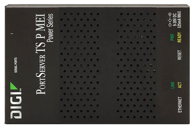 Digi PortServer TS 4 P MEI, 4 port RS-232/422/485 Powered Serial to Ethernet Device Server, 9-30VDC includes 12V/.5A power supply