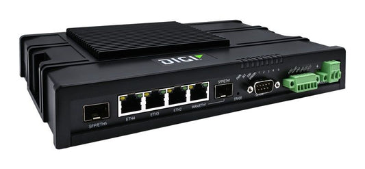 Digi 360 Cellular Solution Package for Digi IX40 (1 year) - 5G NSA/SA, LTE Cat 19, Edge Computing, GNSS, Worldwide, FirstNet Capable, Quad Ethernet, Dual SFP, DB9M RS-232/422/485, GPIOs, No Accessories.