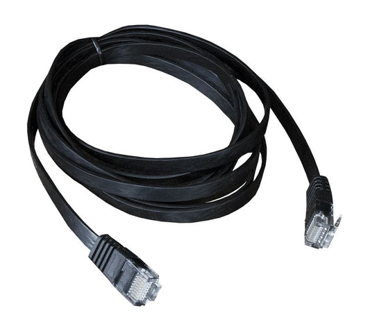 CBL,UTP CAT6, 2 Metre (6 feet), black, flat patch cable