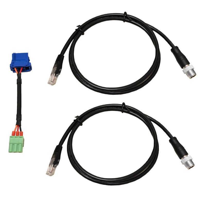 TX40 ITxPT Kit:  TX router ITxPT Power Adapter Cable, 10cm, Black; Ethernet Cable M12 X-code Male, RJ45, Cat 5e, 1m, Black